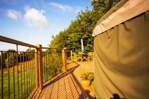 What is glamping? A Yurt at our glamping site in South Wales