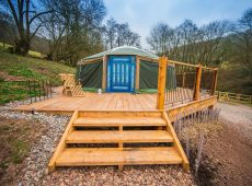 Yurt 3 brand new deck in this luxury glamping site in the Wye Valley