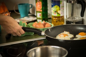 Private kitchen at Hidden Valley Yurts glamping Wye Valley