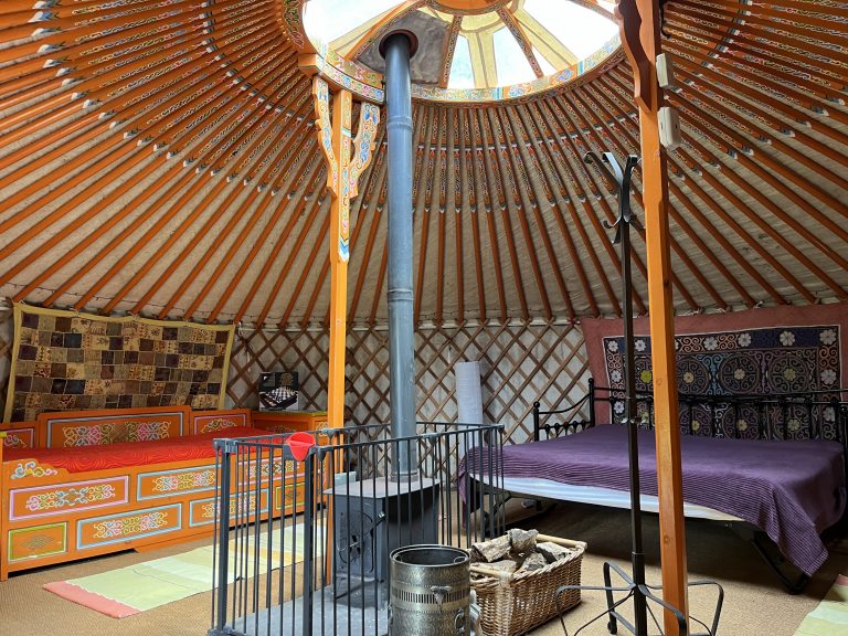 Inside yurt