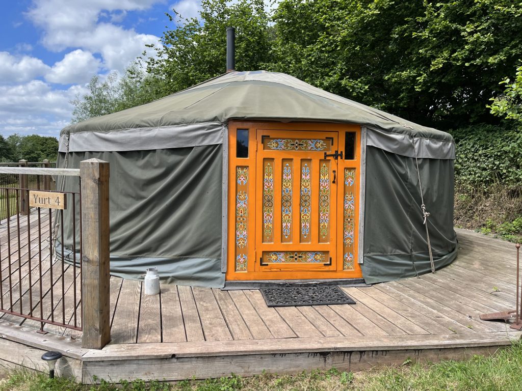 Yurt 4 exterior blue sky