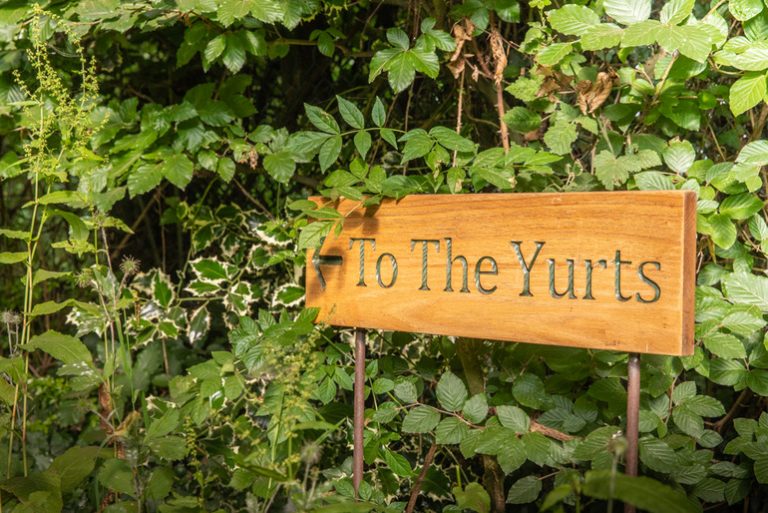 to the yurts